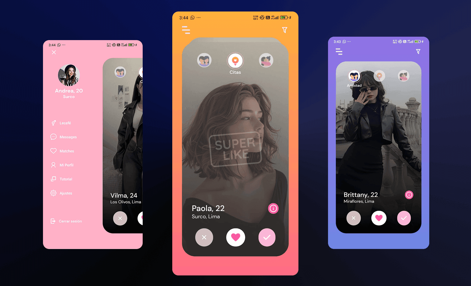 Dating mobile app for Android & Swift